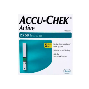 Accu-Chek Active Glucometer Test Strips Box Of 100 (50 X 2)