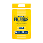 Friends Economy Adult Diapers Tape Style - 10 Count (M) Waist 27.56- 49.21 Inch