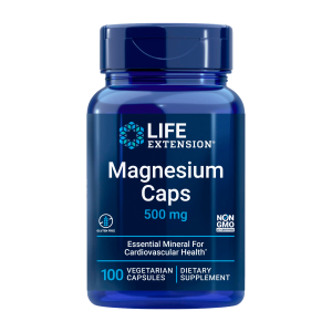 Life Extension Magnesium Caps, 500 mg - Essential Mineral Blend for Cardiovascular & Whole-Body Health - Gluten-Free, Non-GMO, Vegetarian - 100 Vegetarian Capsules