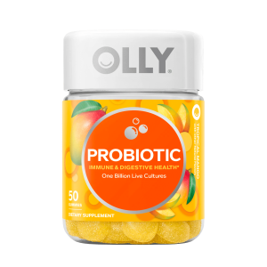 OLLY Probiotic Gummy, Immune & Digestive Health, Probiotic Supplement, Mango, 50 Ct