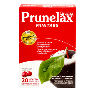 Prunelax Ciruelax Minitab's Natural Laxative Coated Tablets, 20 Count