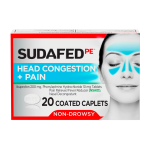Sudafed PE Non-Drowsy Head Congestion + Pain Relief Caplets, 20 ct