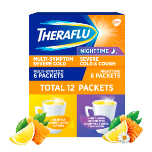 Theraflu Severe Cold, Flu and Cough Relief Powder, Tea Infused, 12 Packets
