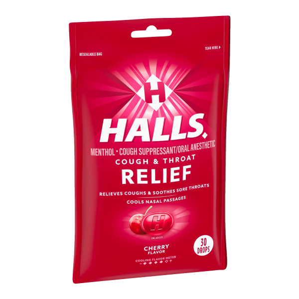 HALLS Relief Cherry Cough Drops, 30 Drops - Görsel 2