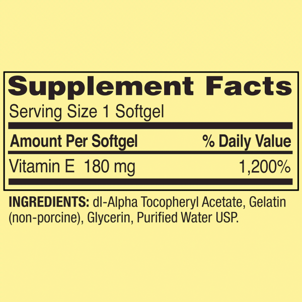 Spring Valley Vitamin E Dietary Supplement, 180 mg, 500 count - Görsel 2