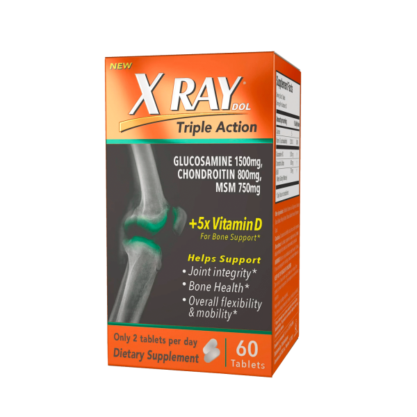 XRay Triple Action Joint Health Supplement with Vitamin D, 60 Count - Görsel 2