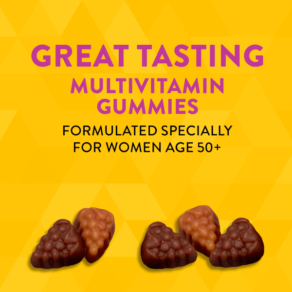 Alive! Women's 50+ Daily Multivitamin Gummies, Mixed Berry Flavored, 130 Count - Görsel 3