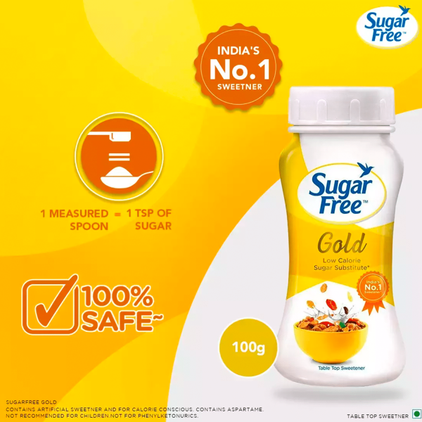 Sugar Free Gold Sweetener Powder Jar Of 100 G - Görsel 3